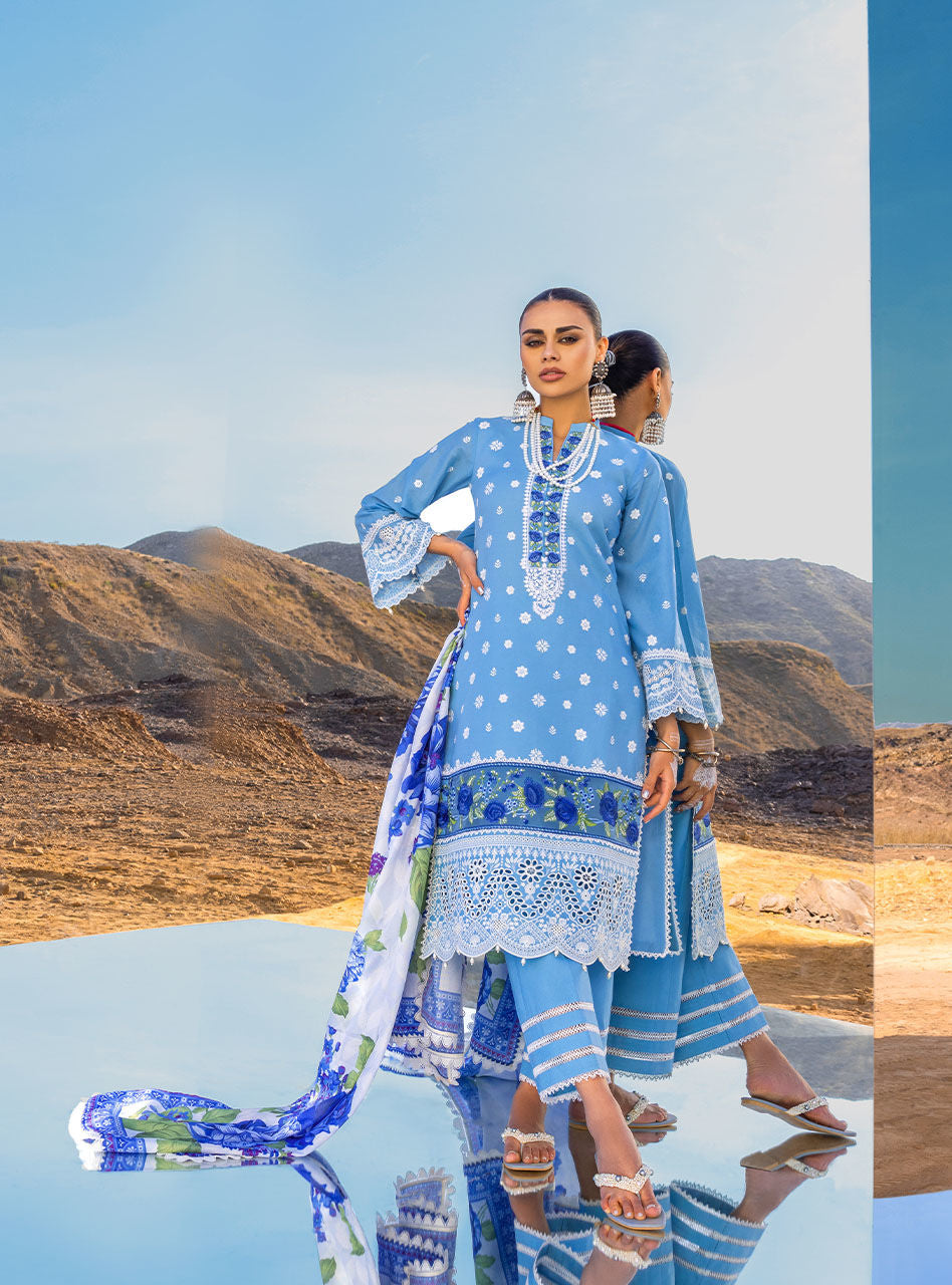 Durnaz - 4a - Chikankari Lawn Collection'23 - Zainab Chottani - Shahana Collection UK - Zainab Chottani in UK - Eid 2023
