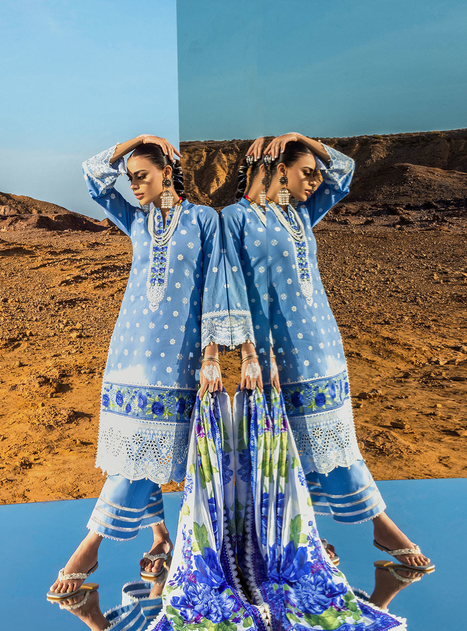 Durnaz - 4a - Chikankari Lawn Collection'23 - Zainab Chottani - Shahana Collection UK - Zainab Chottani in UK - Eid 2023