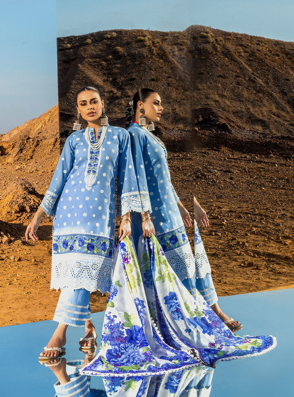 Durnaz - 4a - Chikankari Lawn Collection'23 - Zainab Chottani - Shahana Collection UK - Zainab Chottani in UK - Eid 2023