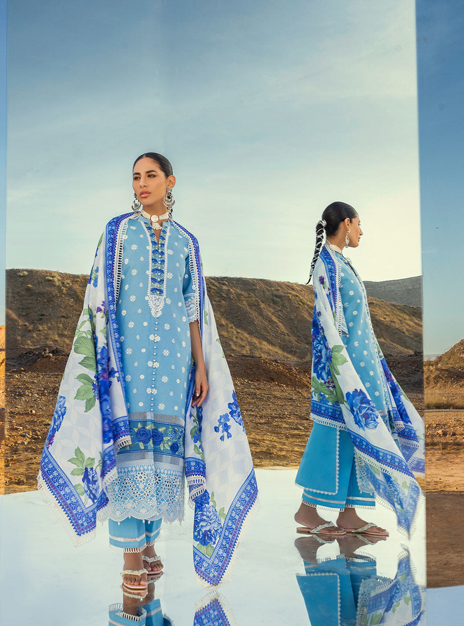 Durnaz - 4a - Chikankari Lawn Collection'23 - Zainab Chottani - Shahana Collection UK - Zainab Chottani in UK - Eid 2023