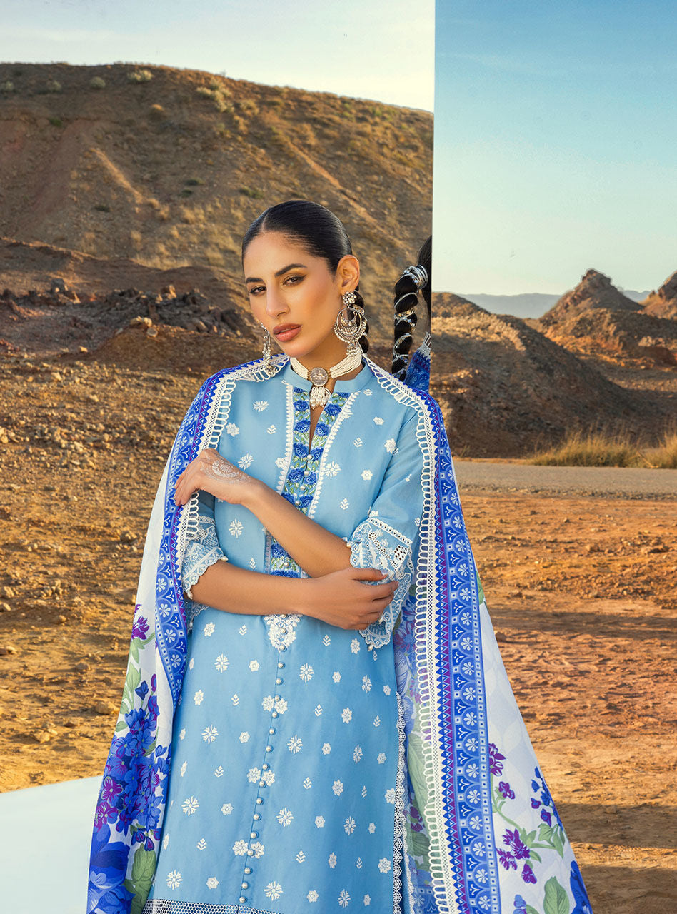 Durnaz - 4a - Chikankari Lawn Collection'23 - Zainab Chottani - Shahana Collection UK - Zainab Chottani in UK - Eid 2023