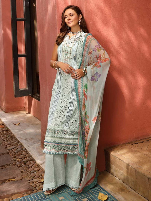 8A- Noor Luxury Chikankari Lawn'23 - Saadia Asad - Shahana Collection UK