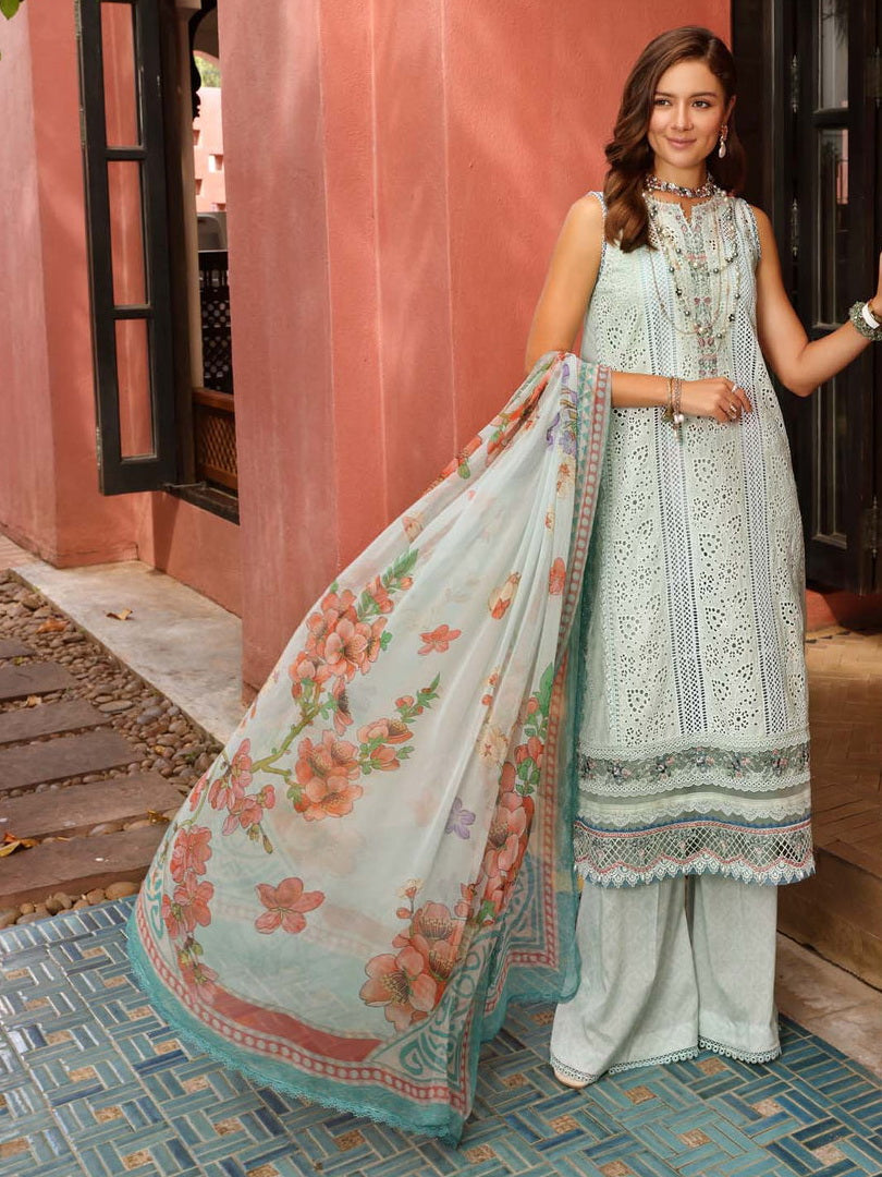 8A- Noor Luxury Chikankari Lawn'23 - Saadia Asad - Shahana Collection UK