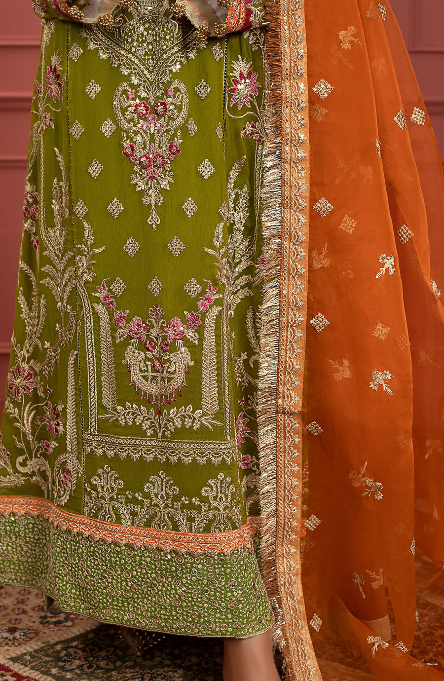 Irum (FFF-0101)- Mohagney - Premium Chiffon Collection 2023 - Freesia - Shahana Collectio UK - Festive Eid Chiffon'23