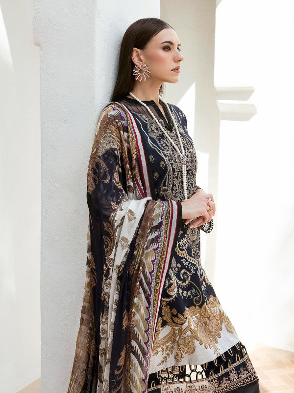 Naira - D#09 - Digital Printed and Embroidered Lawn - Vol 1 - Gulaal SS'23 - Shahana Collection UK