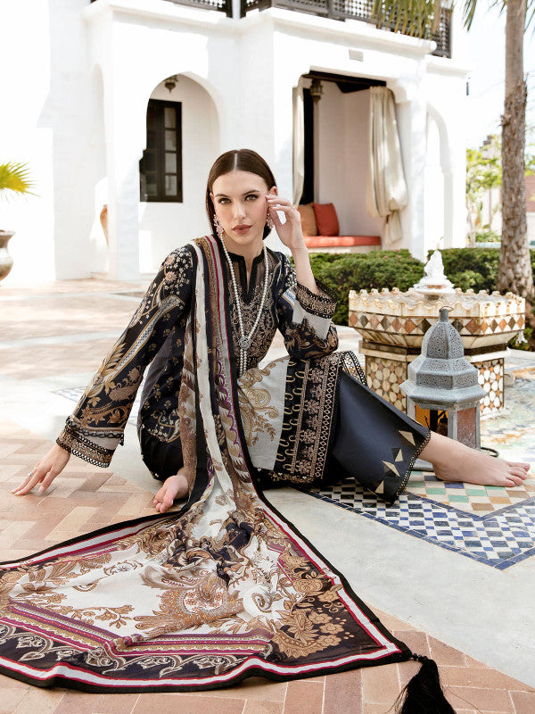 Naira - D#09 - Digital Printed and Embroidered Lawn - Vol 1 - Gulaal SS'23 - Shahana Collection UK