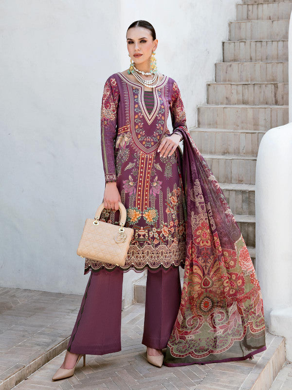 Arya - D#04 - Digital Printed and Embroidered Lawn - Vol 1 - Gulaal SS'23 - Shahana Collection UK