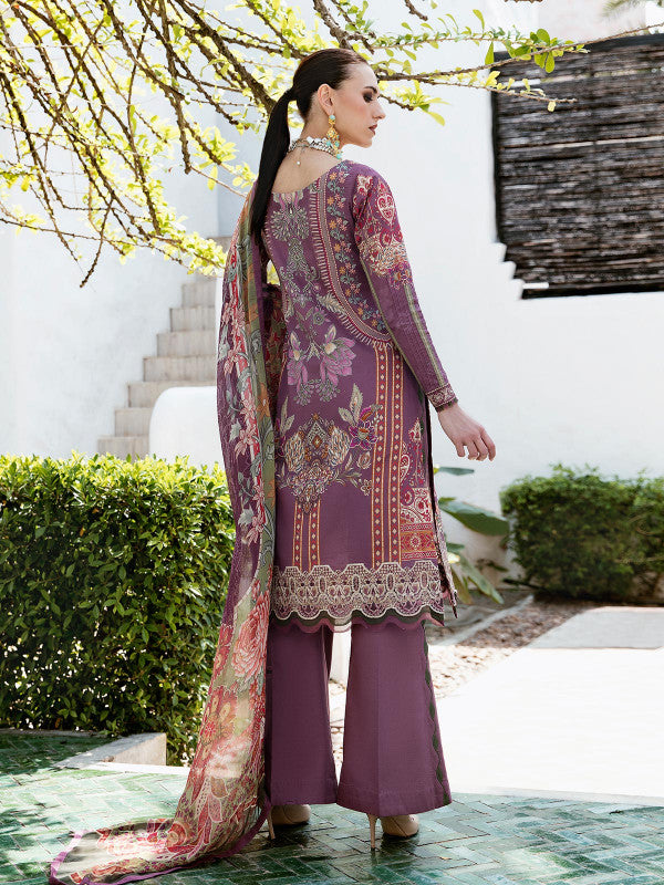 Arya - D#04 - Digital Printed and Embroidered Lawn - Vol 1 - Gulaal SS'23 - Shahana Collection UK