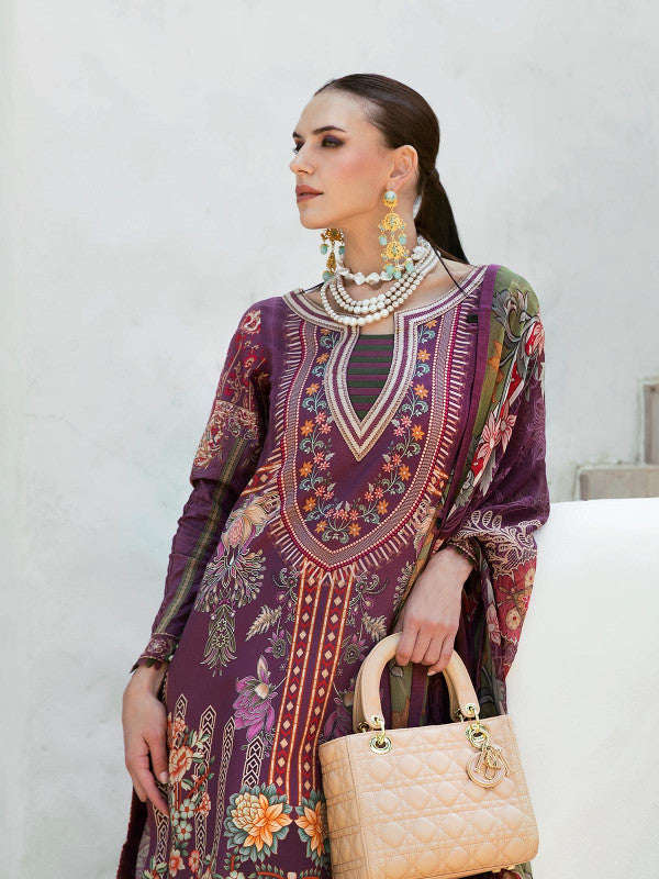 Arya - D#04 - Digital Printed and Embroidered Lawn - Vol 1 - Gulaal SS'23 - Shahana Collection UK
