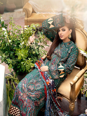 Emerald - Maryam Hussain Luxury Lawn 2023 - Shahana Collection UK