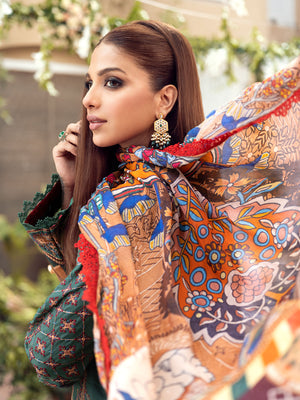 Emerald - Maryam Hussain Luxury Lawn 2023 - Shahana Collection UK