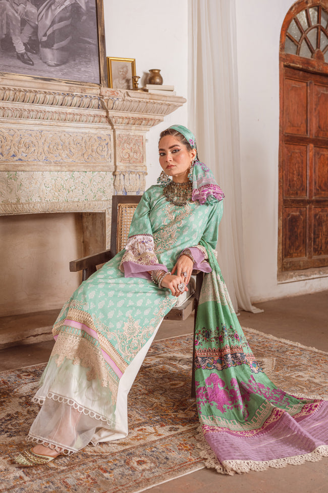 Afrozeh-SKL- 12 - Kinaar Lawn Collection 2023 - Shiza Hassan - Shahana Collection UK - Shiza Hassan in UK - Eid 2023