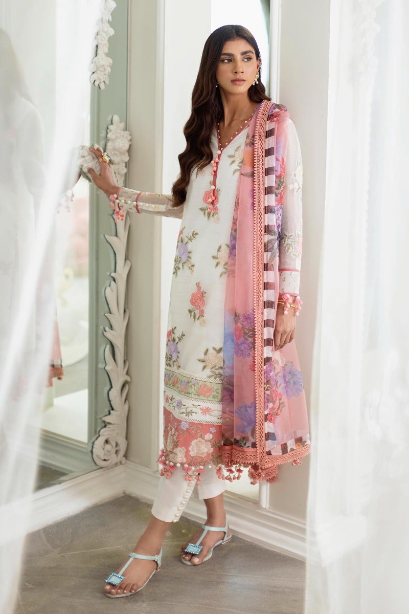 KU M231-010B-CH - Sana Safinaz - Muzlin Vol 1 - Spring Summer - Shahana Collection Uk