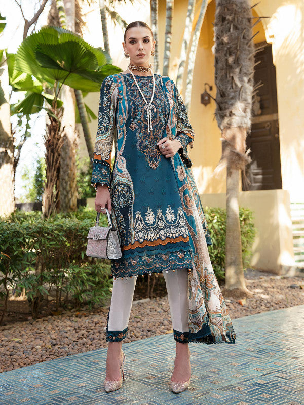 Mariya - D#11 - Digital Printed and Embroidered Lawn - Vol 1 - Gulaal SS'23 - Shahana Collection UK