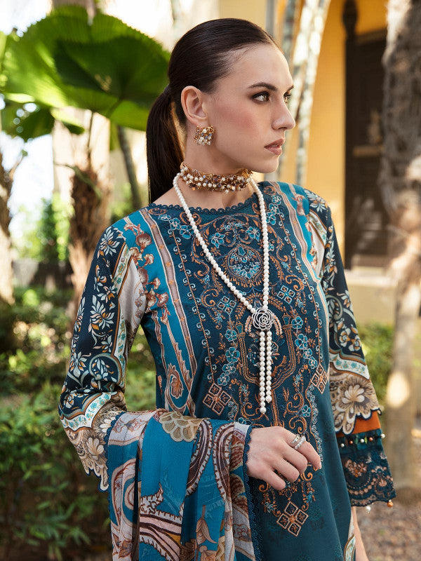 Mariya - D#11 - Digital Printed and Embroidered Lawn - Vol 1 - Gulaal SS'23 - Shahana Collection UK