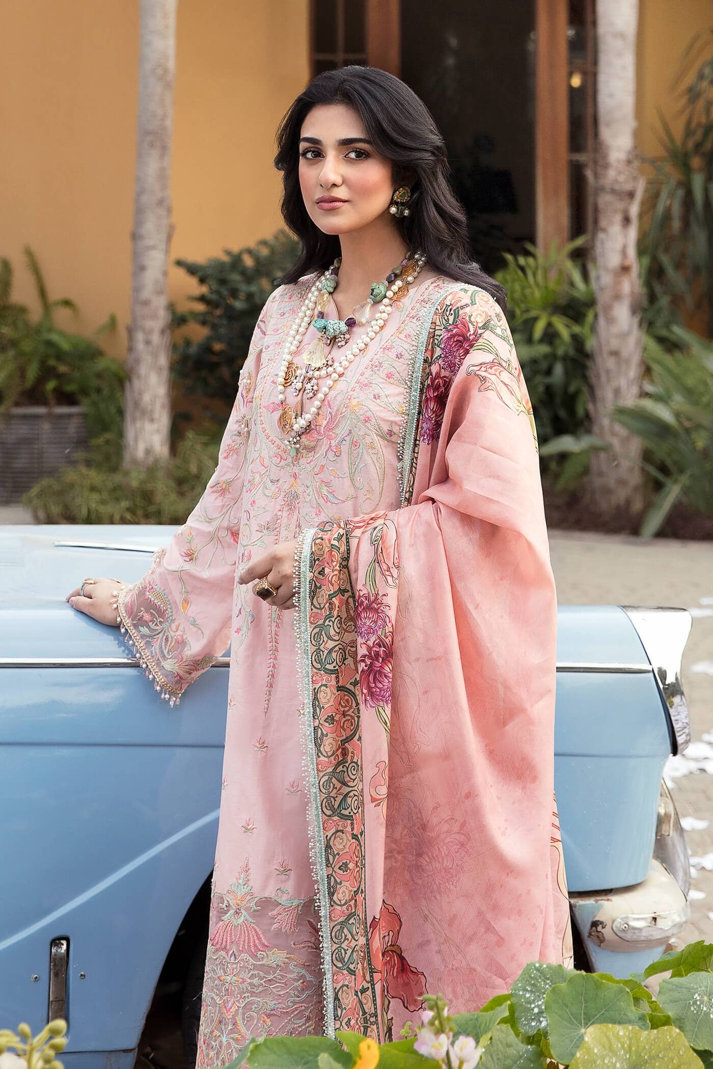 Rose - "The Grand Celebration" - Luxury Lawn'23 - Nilofer Shahid - Shahana Collection UK