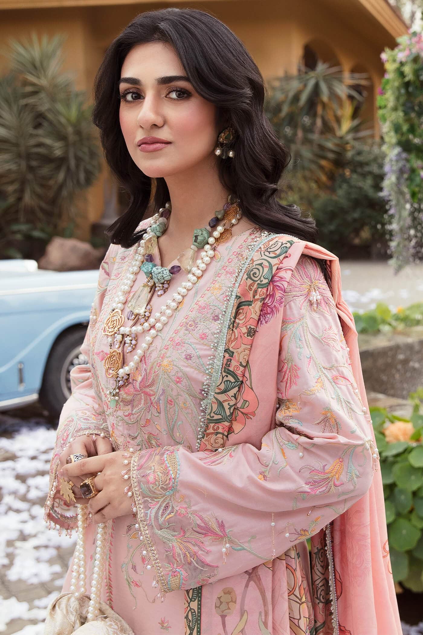 Rose - "The Grand Celebration" - Luxury Lawn'23 - Nilofer Shahid - Shahana Collection UK