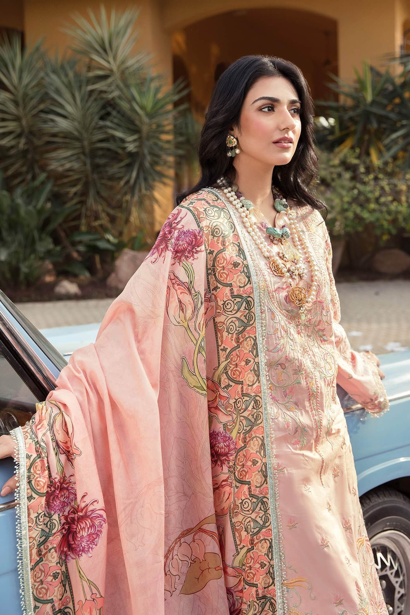 Rose - "The Grand Celebration" - Luxury Lawn'23 - Nilofer Shahid - Shahana Collection UK