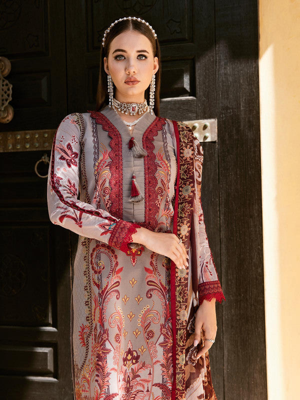 Zaavail- D#10 - Digital Printedand Embroidered Lawn - Vol 1 - Gulaal SS'23 - Shahana Collection UK