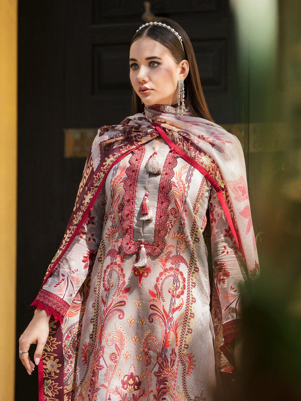 Zaavail- D#10 - Digital Printedand Embroidered Lawn - Vol 1 - Gulaal SS'23 - Shahana Collection UK