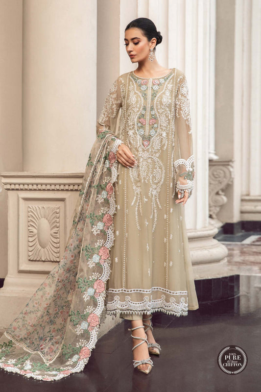 Buy Now - D#01 - Coffee - Pure Silk Chiffons 2023 - Shahana Collection UK - Wedding and Bridal Party Dresses - Shahana UK - Gulf fashion