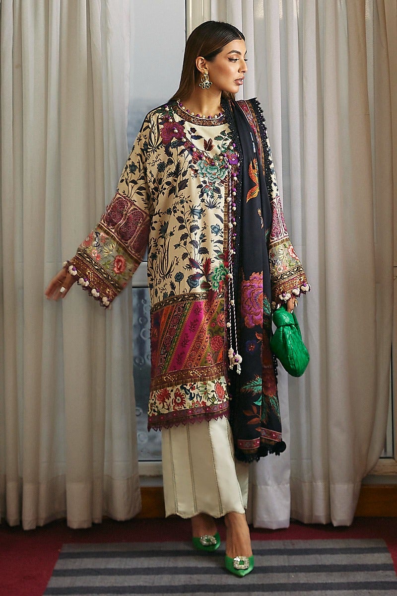 Shop Now - D#1A Muzlin Winter - Vol 1 - Sana Safinaz - Wedding and Bridal Party Dresses - Shahana Collection UK - Pakistani Designer Wear - Winter 2023