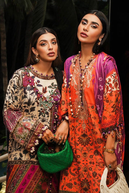 Shop Now - D#1A Muzlin Winter - Vol 1 - Sana Safinaz - Wedding and Bridal Party Dresses - Shahana Collection UK - Pakistani Designer Wear - Winter 2023