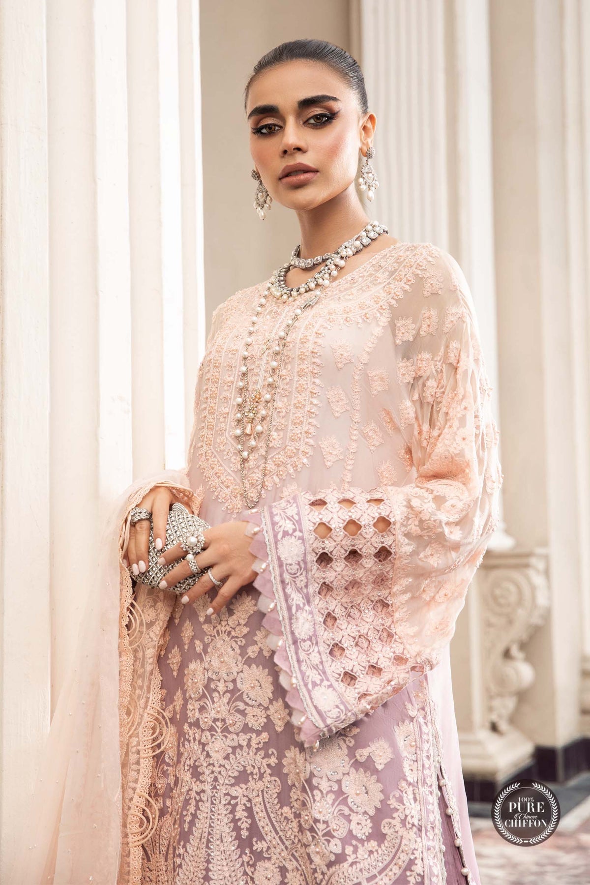 Buy Now -D#03 - Lilac - Pure Silk Chiffons 2023 - Shahana Collection UK - Wedding and Bridal Party Dresses - Shahana UK - Gulf fashion