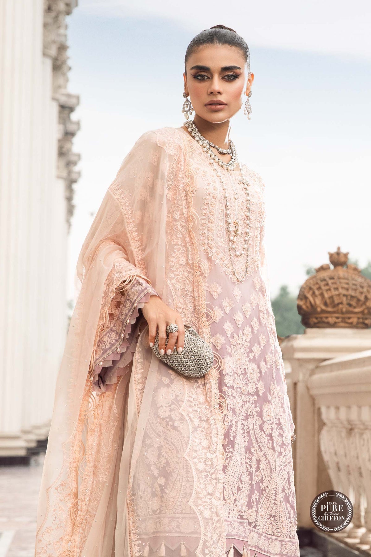 Buy Now -D#03 - Lilac - Pure Silk Chiffons 2023 - Shahana Collection UK - Wedding and Bridal Party Dresses - Shahana UK - Gulf fashion