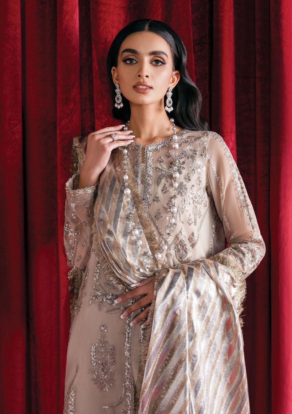 Pearl Dream - Scarlet - Festive Collection 2023 - Shahana Collection UK
