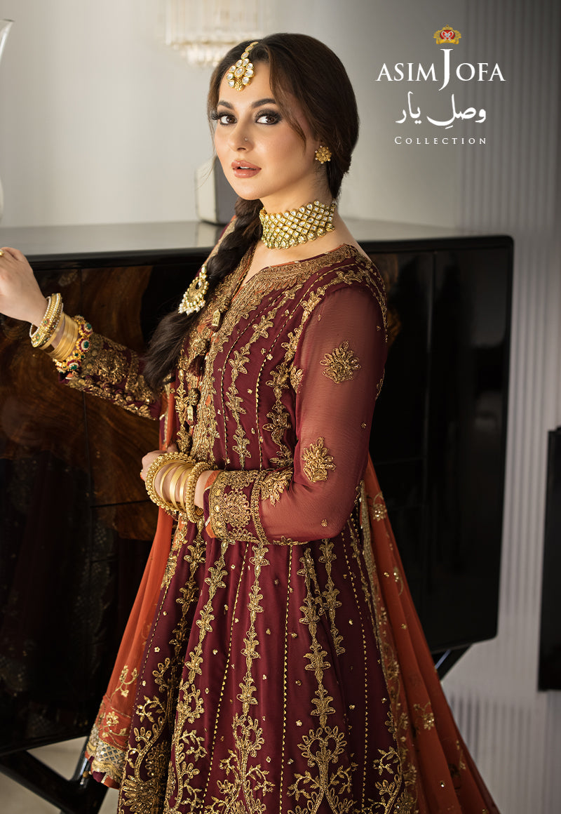 Buy Now, AJVY- 02 - Vasl e yar - Formals 2023 - Asim Jofa - Wedding and Bridal Party Dresses - Shahana Collection UK - Asim Jofa in GCC - UAE fashion 
