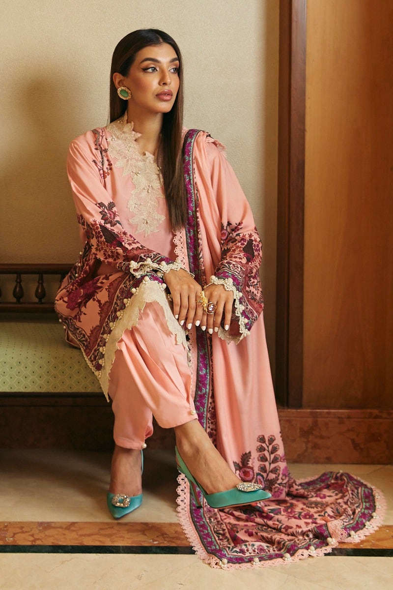 Shop Now - D#2A Muzlin Winter - Vol 1 - Sana Safinaz - Wedding and Bridal Party Dresses - Shahana Collection UK - Pakistani Designer Wear - Winter 2023
