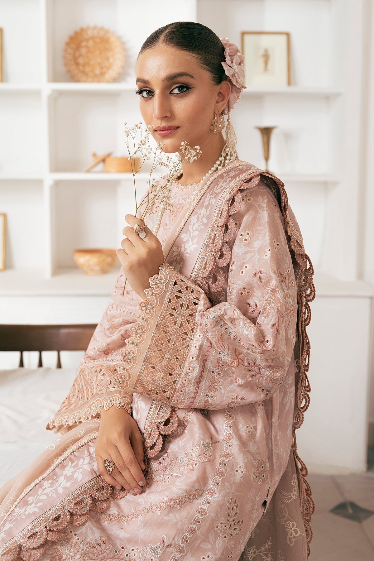 Shop Now, D-03 - Embroidered Swiss Lawn 2023 - Baroque - Shahana Collection UK - Wedding and Bridal Party Dresses 