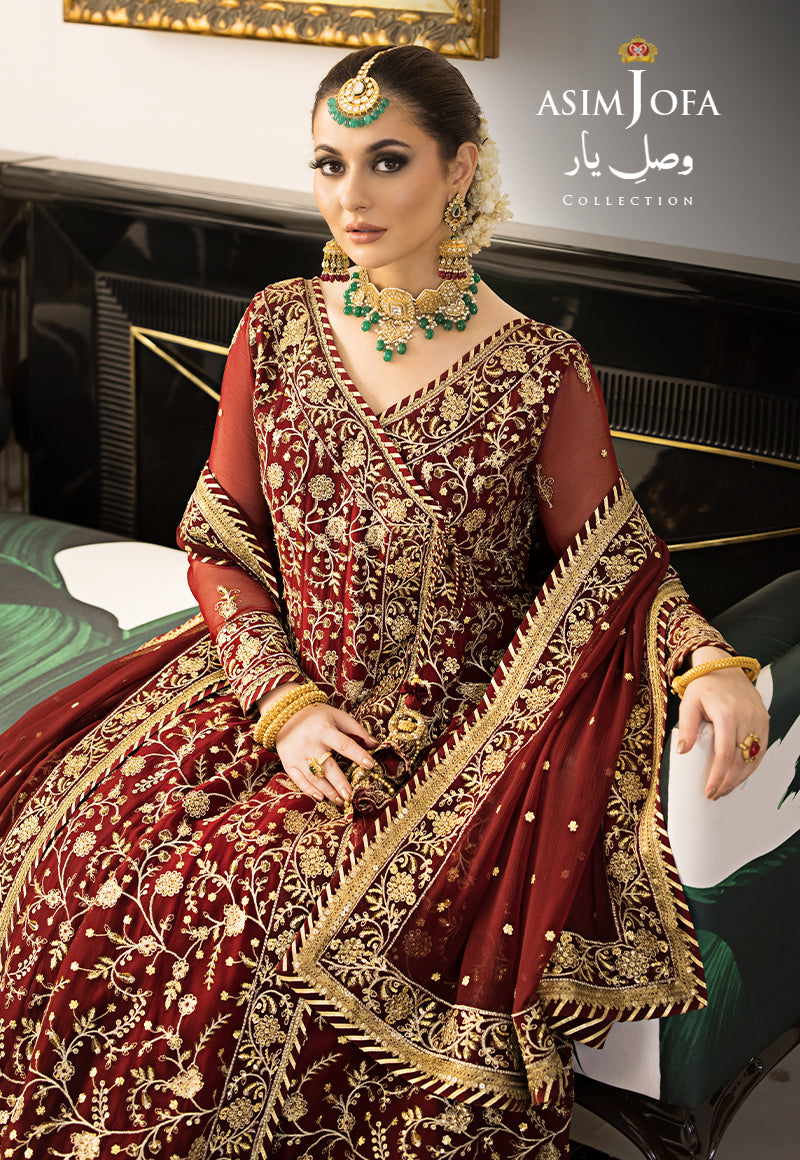 Buy Now, AJVY-03 - Vasl e yar - Formals 2023 - Asim Jofa - Wedding and Bridal Party Dresses - Shahana Collection UK - Asim Jofa in GCC - UAE fashion 