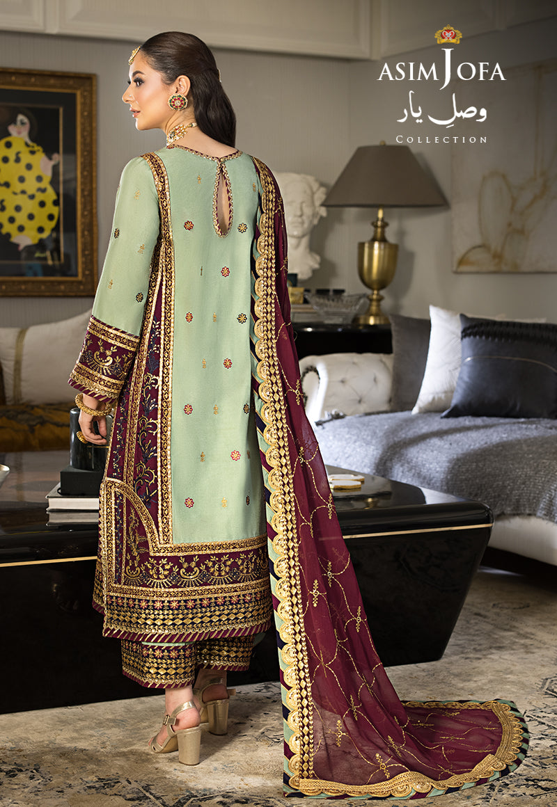 Buy Now, AJVY- 06 - Vasl e yar - Formals 2023 - Asim Jofa - Wedding and Bridal Party Dresses - Shahana Collection UK - Asim Jofa in GCC - UAE fashion 