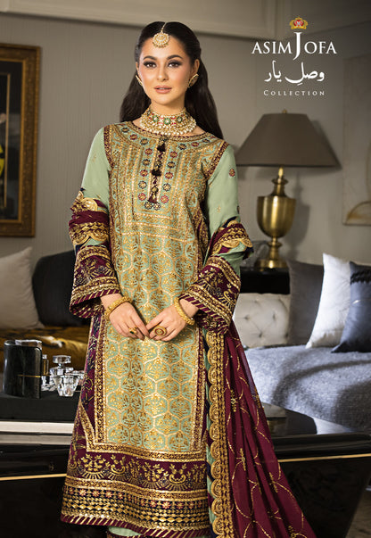 Buy Now, AJVY- 06 - Vasl e yar - Formals 2023 - Asim Jofa - Wedding and Bridal Party Dresses - Shahana Collection UK - Asim Jofa in GCC - UAE fashion 