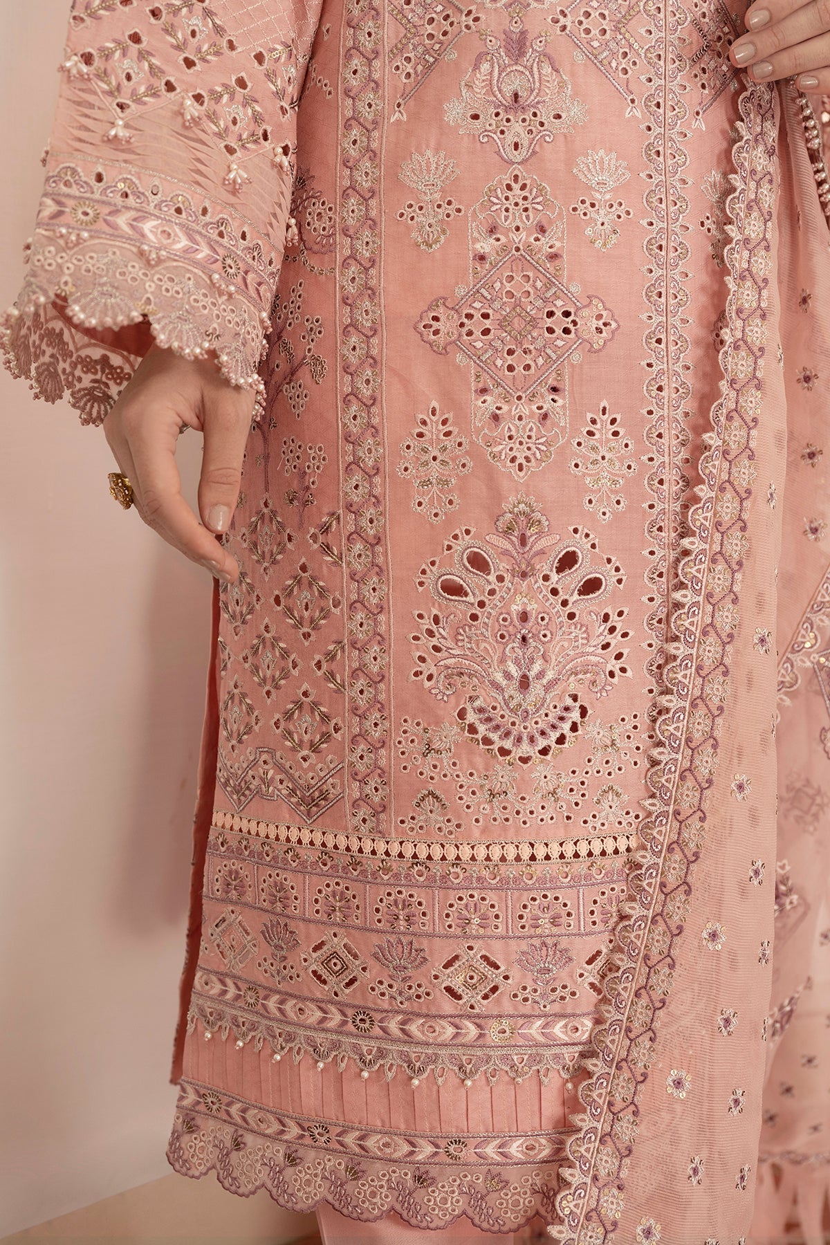 Shop Now, D-08 - Embroidered Swiss Lawn 2023 - Baroque - Shahana Collection UK - Wedding and Bridal Party Dresses 