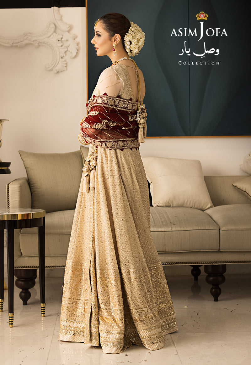 Buy Now, AJVY- 07 - Vasl e yar - Formals 2023 - Asim Jofa - Wedding and Bridal Party Dresses - Shahana Collection UK - Asim Jofa in GCC - UAE fashion 
