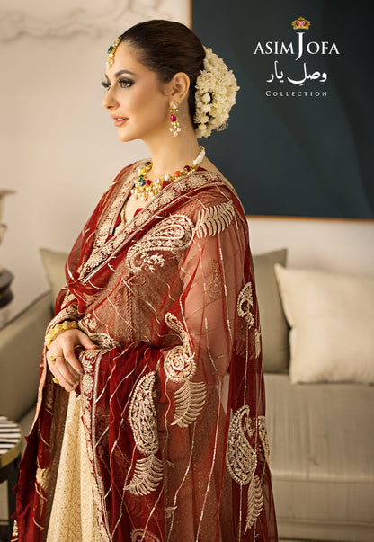 Buy Now, AJVY- 07 - Vasl e yar - Formals 2023 - Asim Jofa - Wedding and Bridal Party Dresses - Shahana Collection UK - Asim Jofa in GCC - UAE fashion 