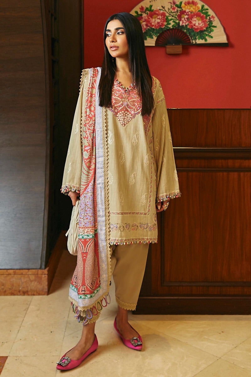 Shop Now - D#12A Muzlin Winter - Vol 1 - Sana Safinaz - Wedding and Bridal Party Dresses - Shahana Collection UK - Pakistani Designer Wear - Winter 2023