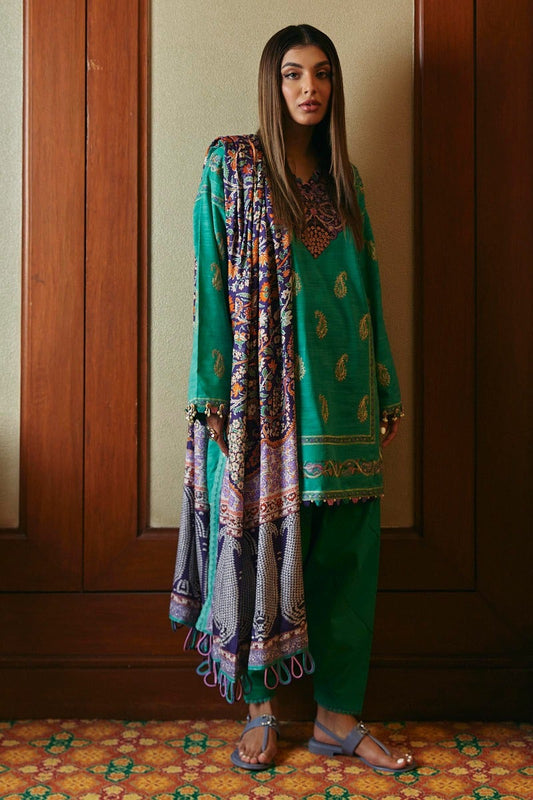 Shop Now - D#12B Muzlin Winter - Vol 1 - Sana Safinaz - Wedding and Bridal Party Dresses - Shahana Collection UK - Pakistani Designer Wear - Winter 2023