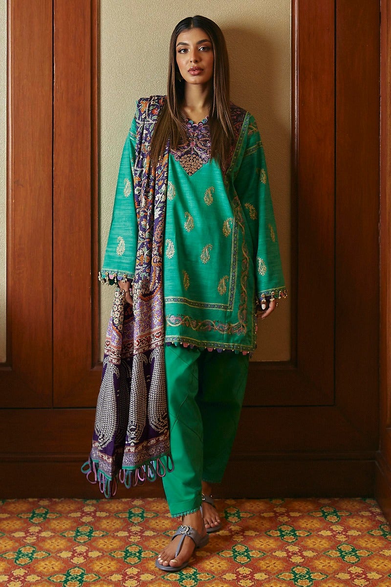 Shop Now - D#12B Muzlin Winter - Vol 1 - Sana Safinaz - Wedding and Bridal Party Dresses - Shahana Collection UK - Pakistani Designer Wear - Winter 2023