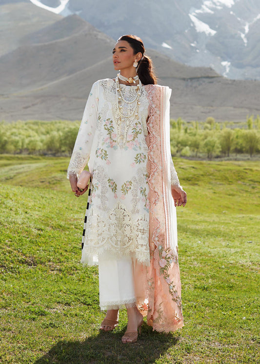 Shop Now, Summer in the Meadows D1A - Luxe Lawn by Saira Shakira 2023 - Crimson - Shahana Collection UK - Wedding and Bridal Party Dresses - Eid Edit 2023