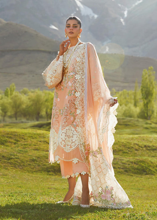 Shop Now, Summer in the Meadows D1B - Luxe Lawn by Saira Shakira 2023 - Crimson - Shahana Collection UK - Wedding and Bridal Party Dresses - Eid Edit 2023