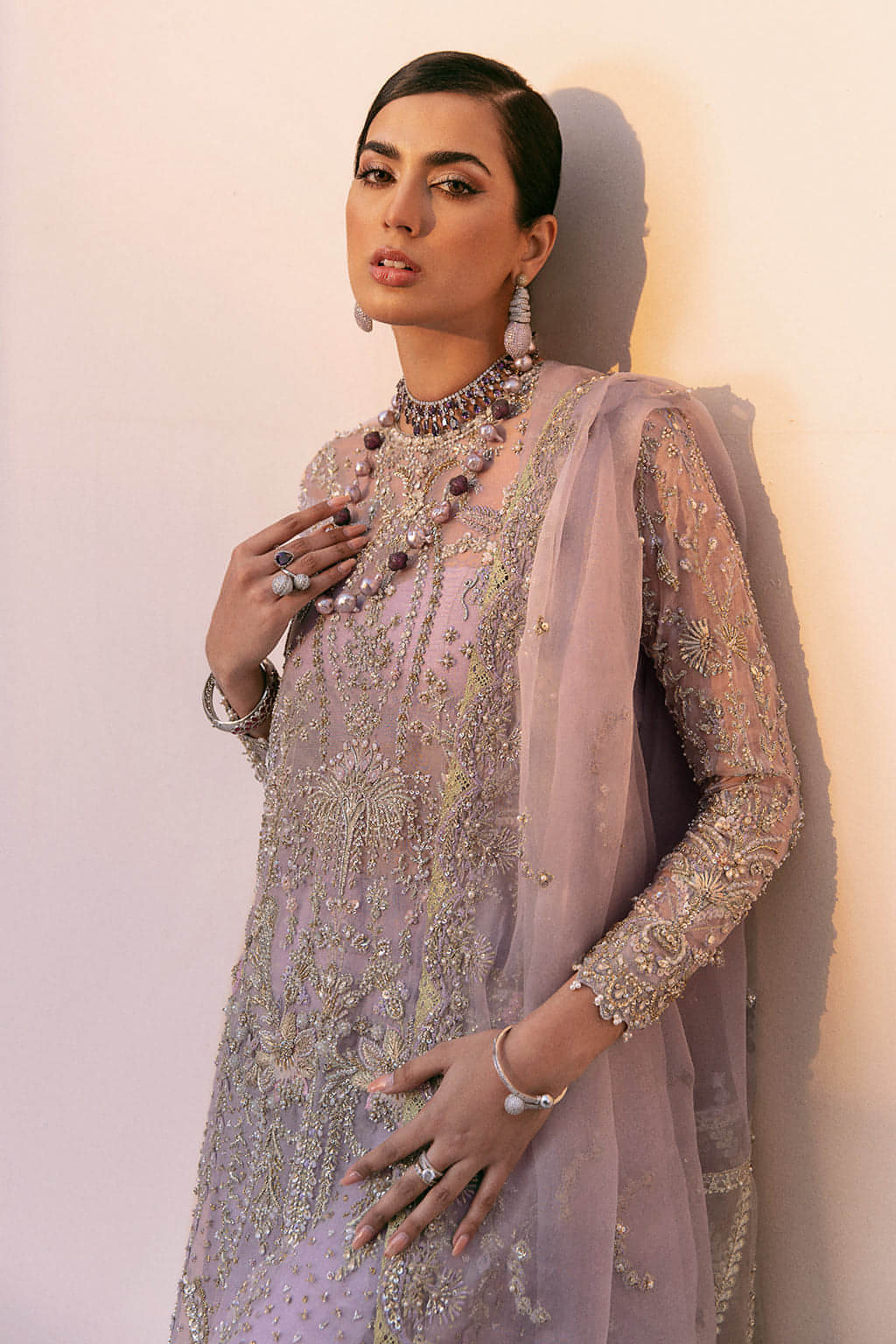 Amethyst Dew by Soraya Official Sharara Suit - Shahana Collection UK