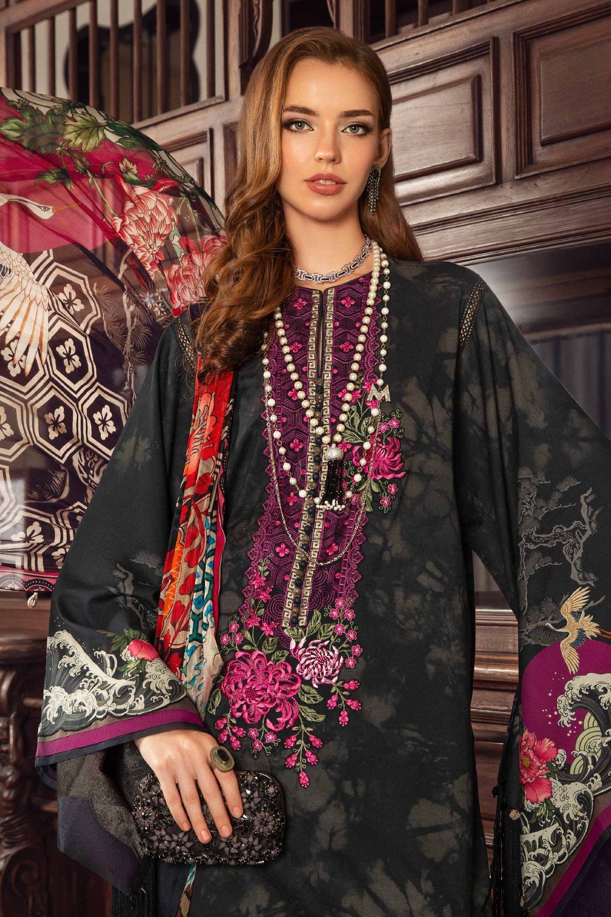 Buy Now - D#2B - M prints'23 - Shahana Collection UK - Wedding and Bridal Party Dresses - Winter 2023 - Cambric - Shahana Uk 