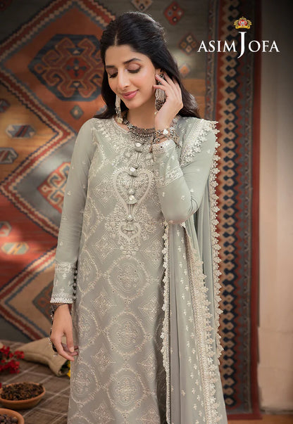 Buy Now- D#20 Silk Lawn - Shadow Work Collection 2023 - Shahana Collection UK - Asim Jofa - Wedding and Bridal party dresses 