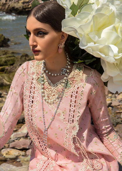 Buy Now, Summer Rosettes  - 2A - Crimson Luxury Lawn 2023 - Saira Shakira - Shahana Collection UK - Wedding and Bridal Party Dresses