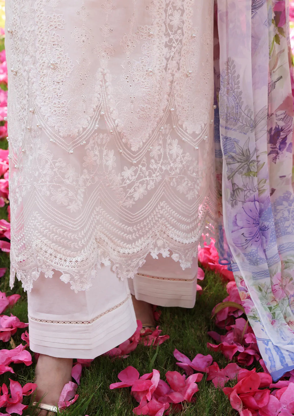 Shop Now, D#3 SNOW WHITE - Festive Chikankari 2023 Vol.2 - Elaf Premium - Shahana Collection UK - Wedding and Bridal Party Dresses 