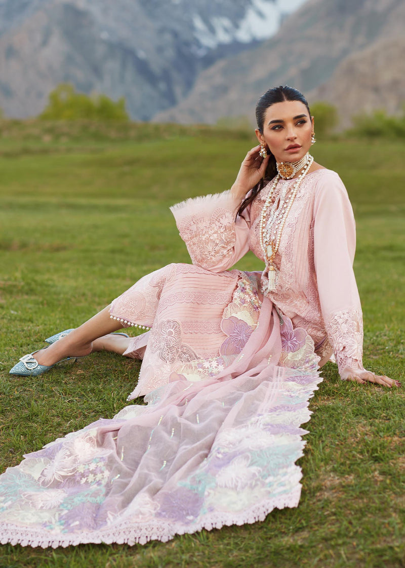 Shop Now, Pleated Perfection D4B - Luxe Lawn by Saira Shakira 2023 - Crimson - Shahana Collection UK - Wedding and Bridal Party Dresses - Eid Edit 2023